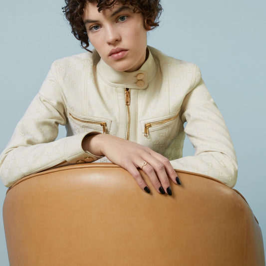 GUCCI Interlocking Yellow Gold Diamond Ring