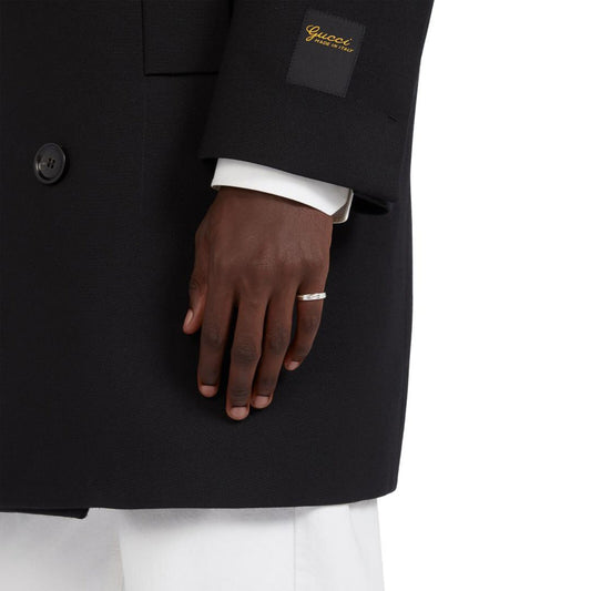 GUCCI Tag Sterling Silver 4mm Ring