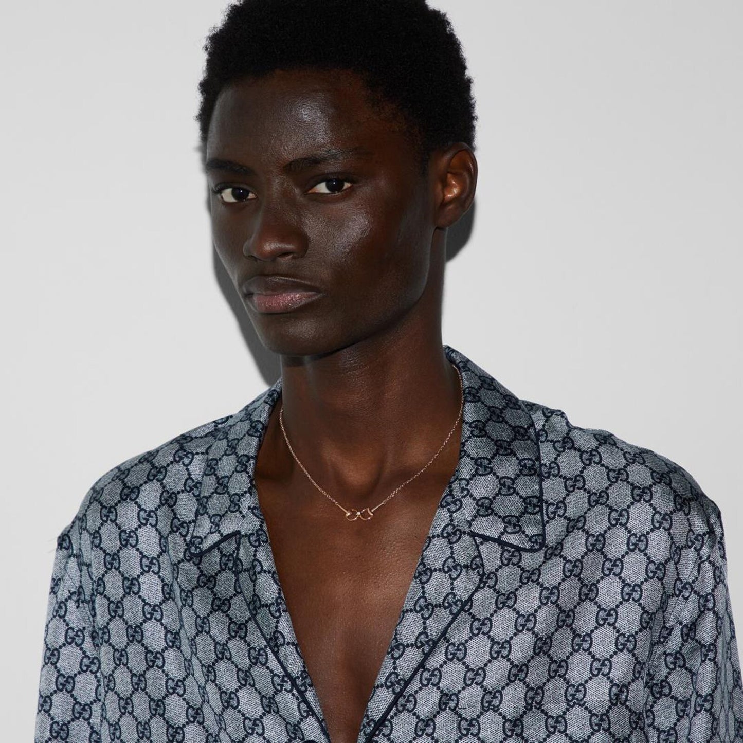 GUCCI Horsebit 18ct Rose Gold 0.02ct Diamond Necklace