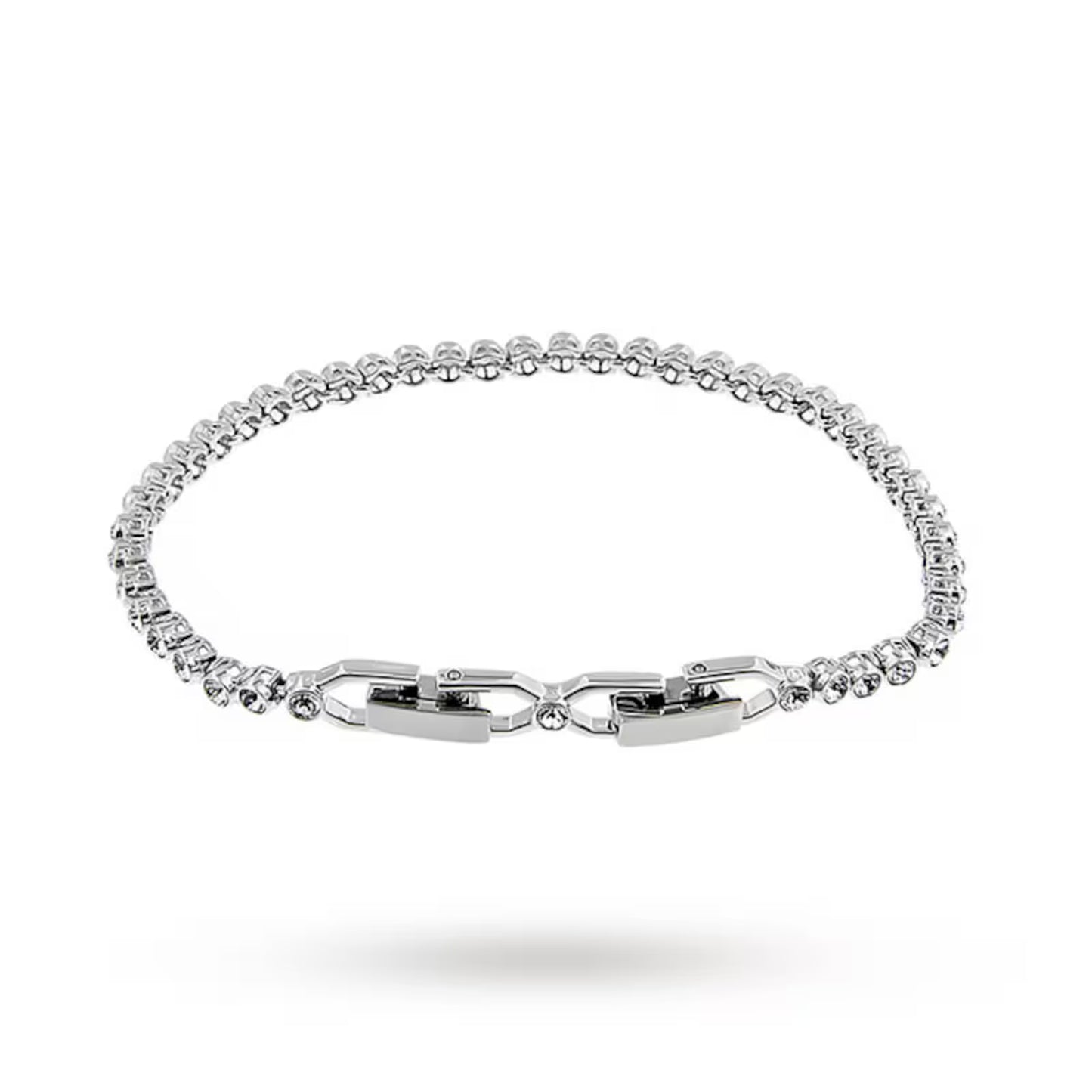 Imber Bracelet, White, Rhodium Plated