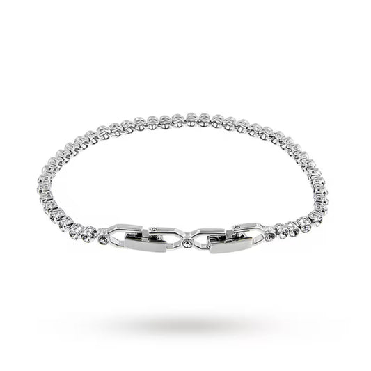Imber Bracelet, White, Rhodium Plated