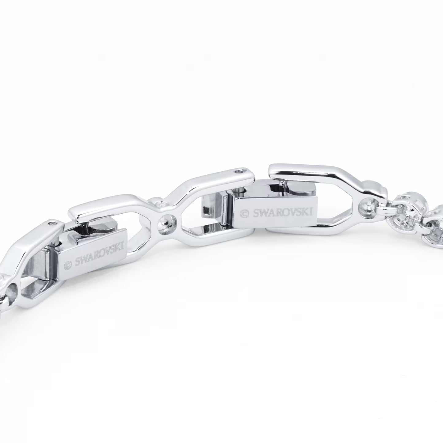 Imber Bracelet, White, Rhodium Plated