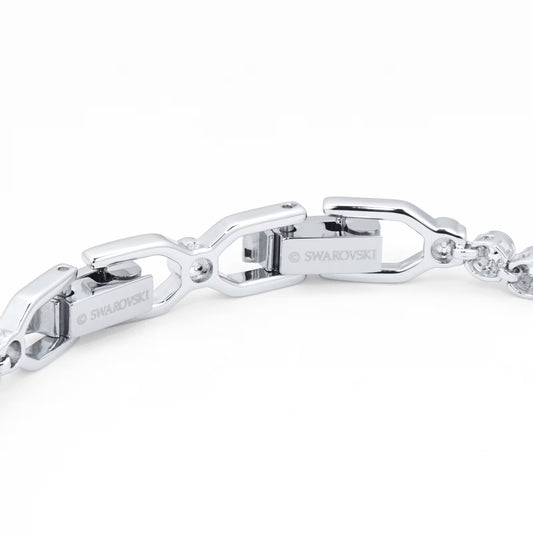 Imber Bracelet, White, Rhodium Plated