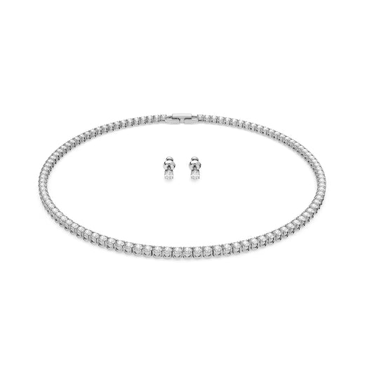 Rhodium Plated Tennis Deluxe Cubic Zirconia Box Set