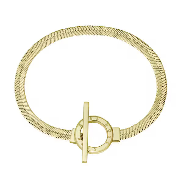 Zia Yellow Gold Coloured Chain Bracelet