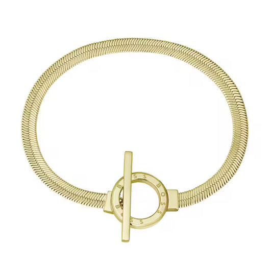 Zia Yellow Gold Coloured Chain Bracelet