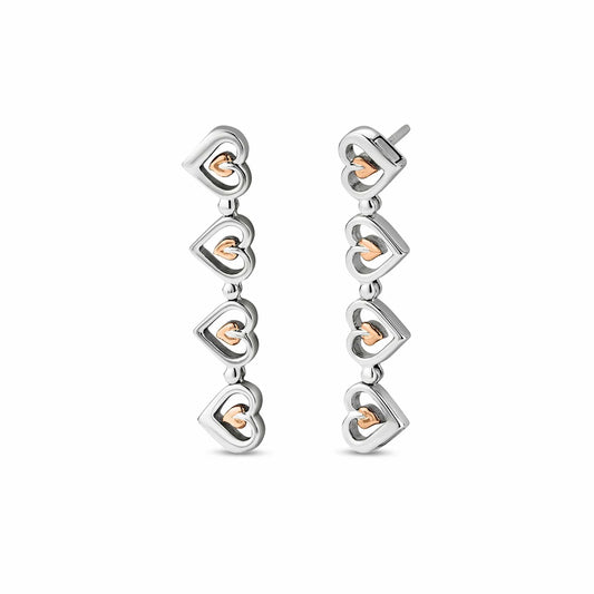 Tree of Life® Sterling Silver Heart Drop-Stud Earrings