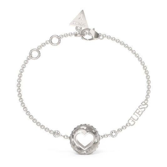 Open Heart Silver Chain Bracelet
