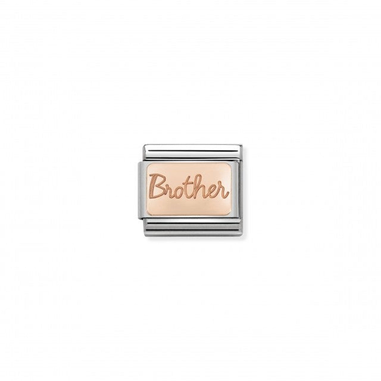 Classic Rose Gold Plates Brother Charm