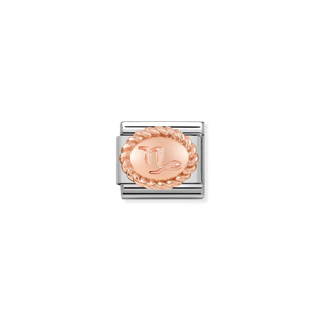 Composable Classic Oval Capricorn Rose Gold Charm