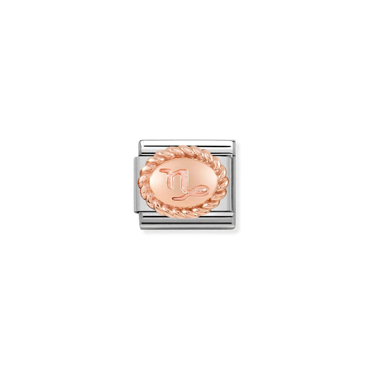 Composable Classic Oval Capricorn Rose Gold Charm