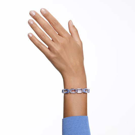 Millenia bracelet, Octagon cut crystals, Blue
