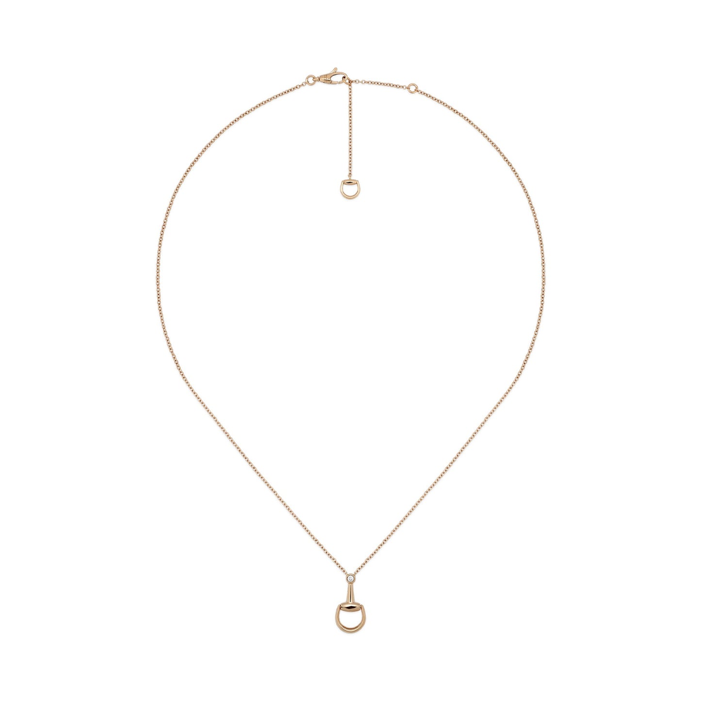 GUCCI 18ct Rose Gold Horsebit Necklace