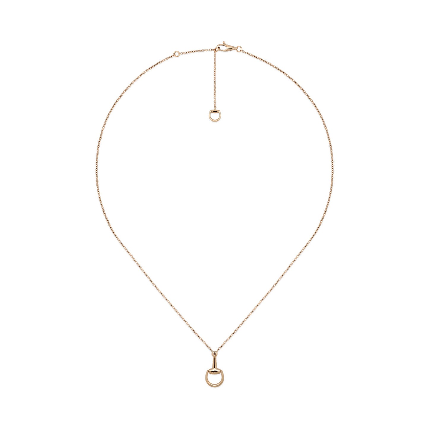 GUCCI 18ct Rose Gold Horsebit Necklace