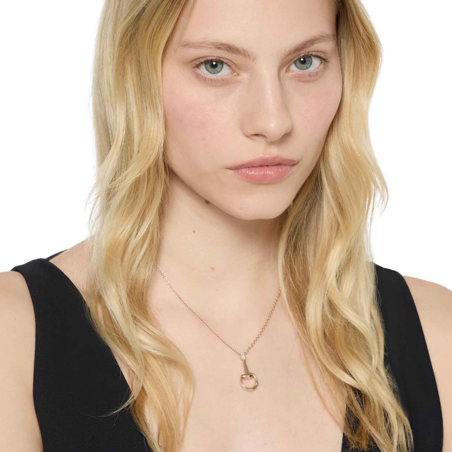 GUCCI 18ct Rose Gold Horsebit Necklace