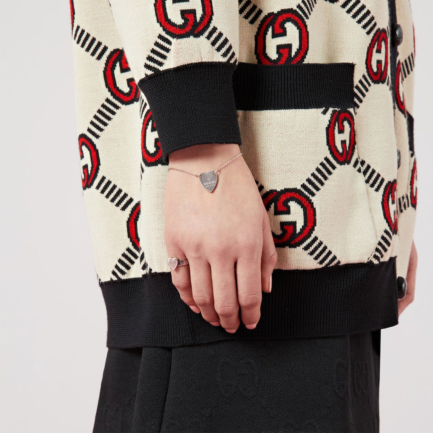 GUCCI Sterling Silver Trademark Bracelet