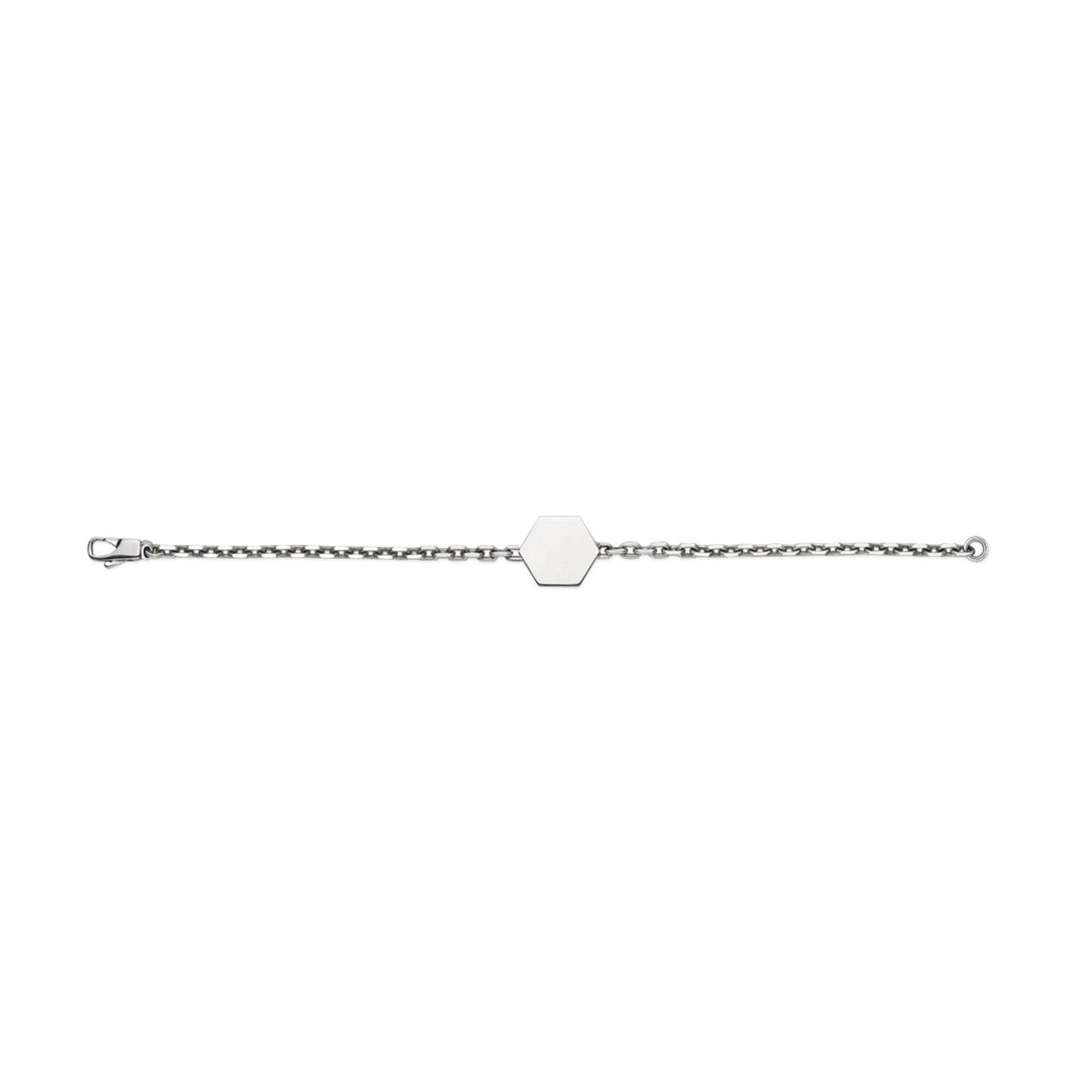 Silver GUCCI Trademark Hexagonal Bracelet
