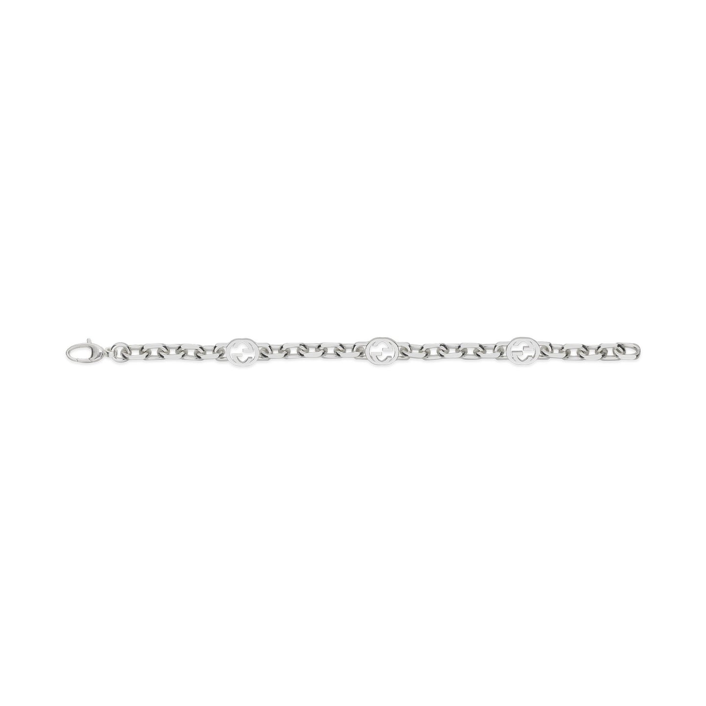 GUCCI Sterling Silver Interlocking Bracelet
