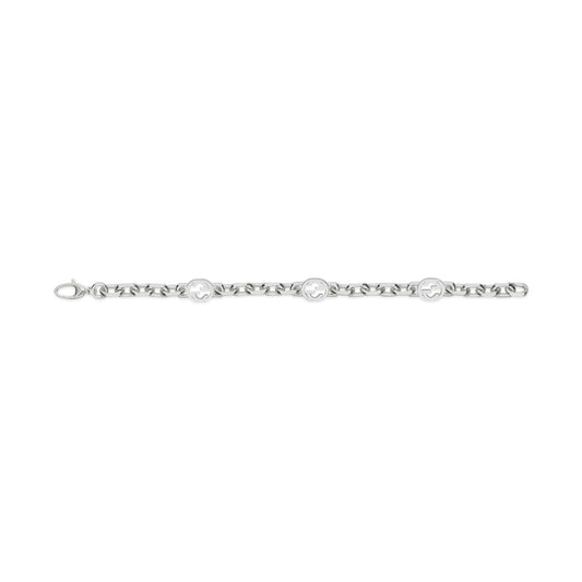GUCCI Sterling Silver Interlocking Bracelet