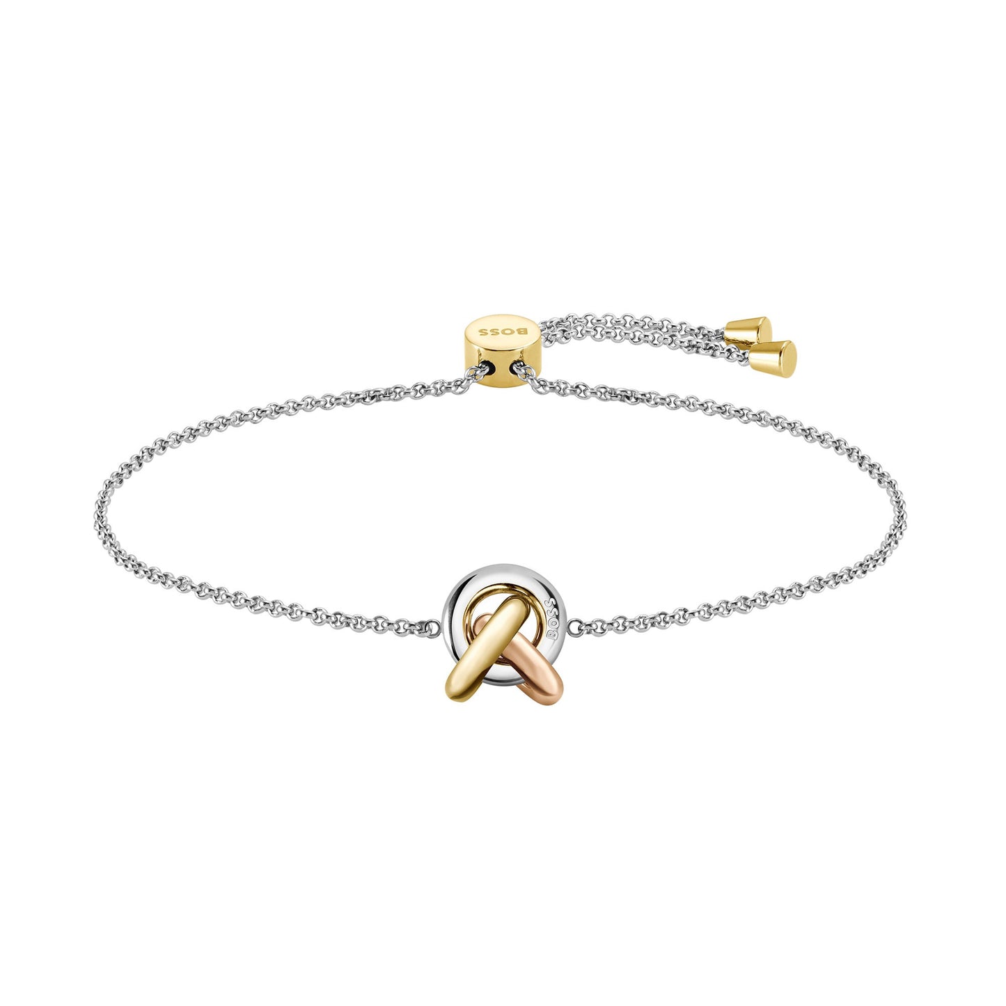 Ladies Harmonie Three Colour Circle Link Toggle Bracelet