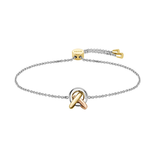 Ladies Harmonie Three Colour Circle Link Toggle Bracelet