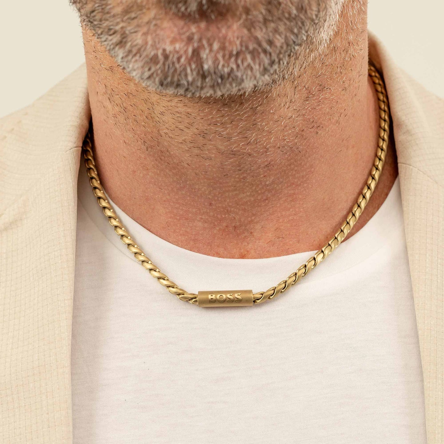 Doran Yellow Gold-Tone Gents Necklet