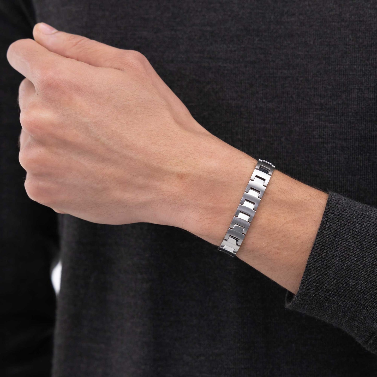 Gents Candor Stainless Steel Link Bracelet