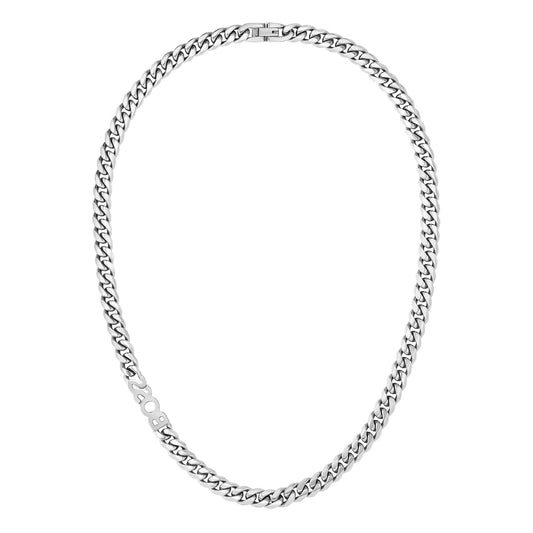 Gents Kassy Stainless Steel 8mm Logo Chain Necklace
