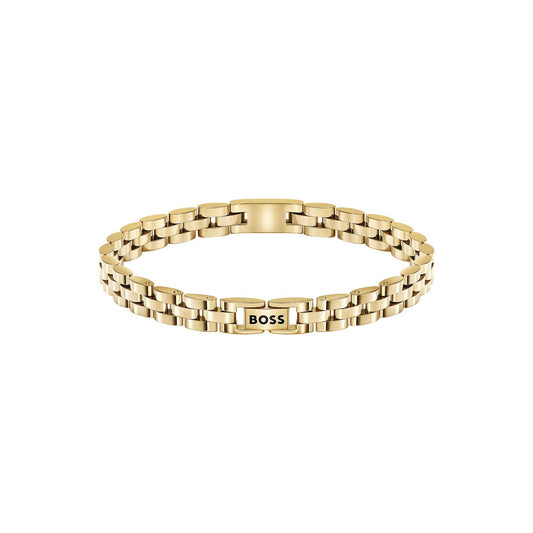 Archer Yellow Gold Tone Bracelet with Logo Details