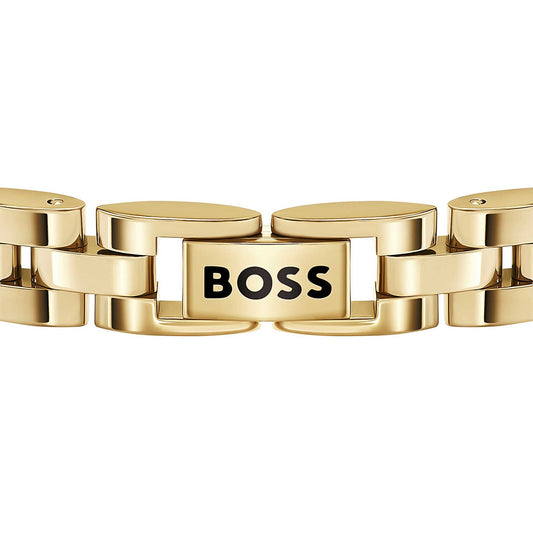 Archer Yellow Gold Tone Bracelet with Logo Details