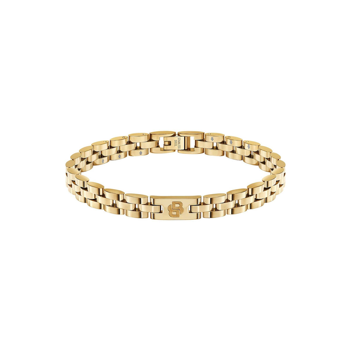 Archer Yellow Gold Tone Bracelet with Logo Details