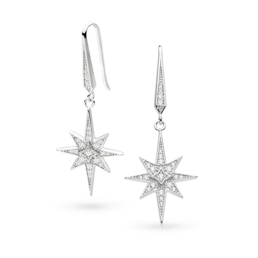 Céleste North Star CZ Grande Drop Earrings