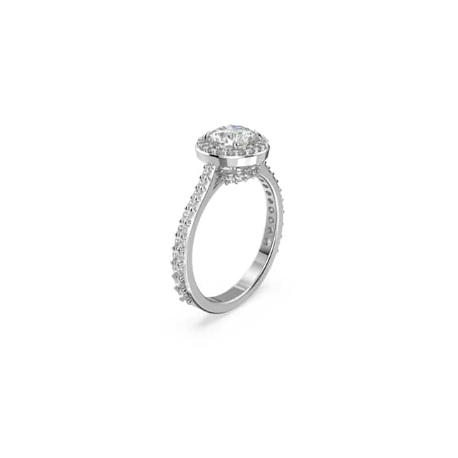 Una Angelic cocktail ring, Round cut, Pavé