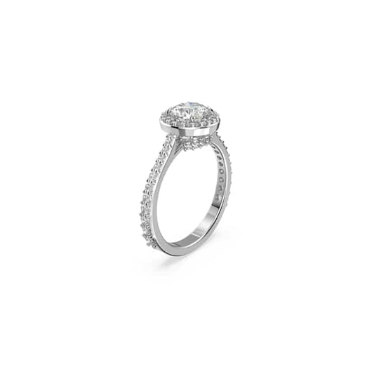 Una Angelic cocktail ring, Round cut, Pavé
