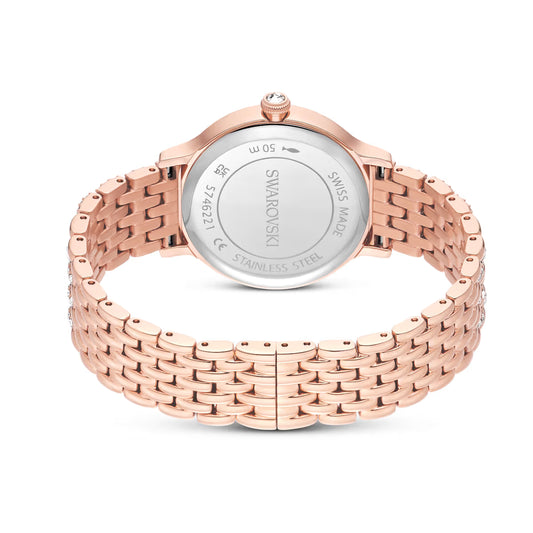 Imber watch, Swiss Made, Metal bracelet, Green, Rose gold-tone finish