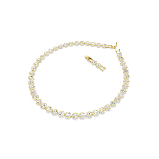 Una Angelic set, Set (3), Round cut, White, Gold-tone plated