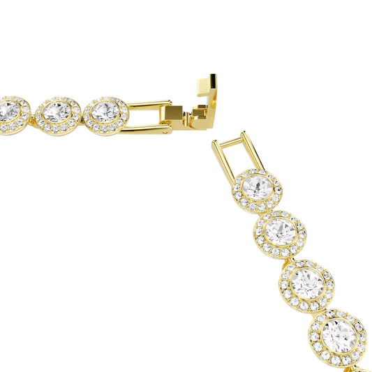 Una Angelic set, Set (3), Round cut, White, Gold-tone plated