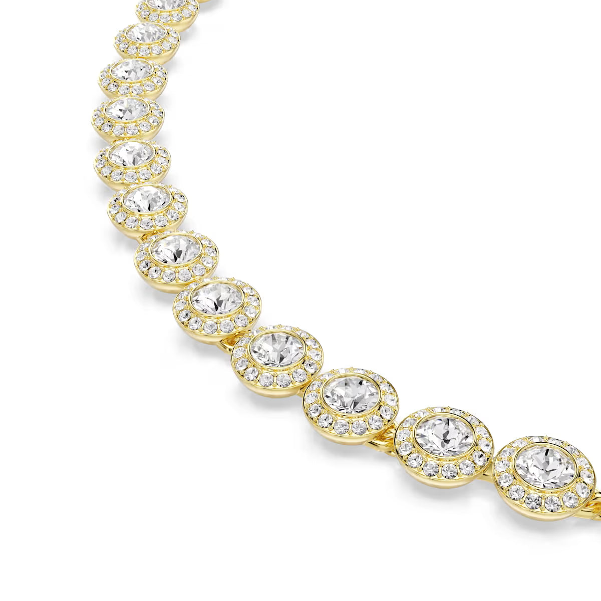 Una Angelic set, Set (3), Round cut, White, Gold-tone plated