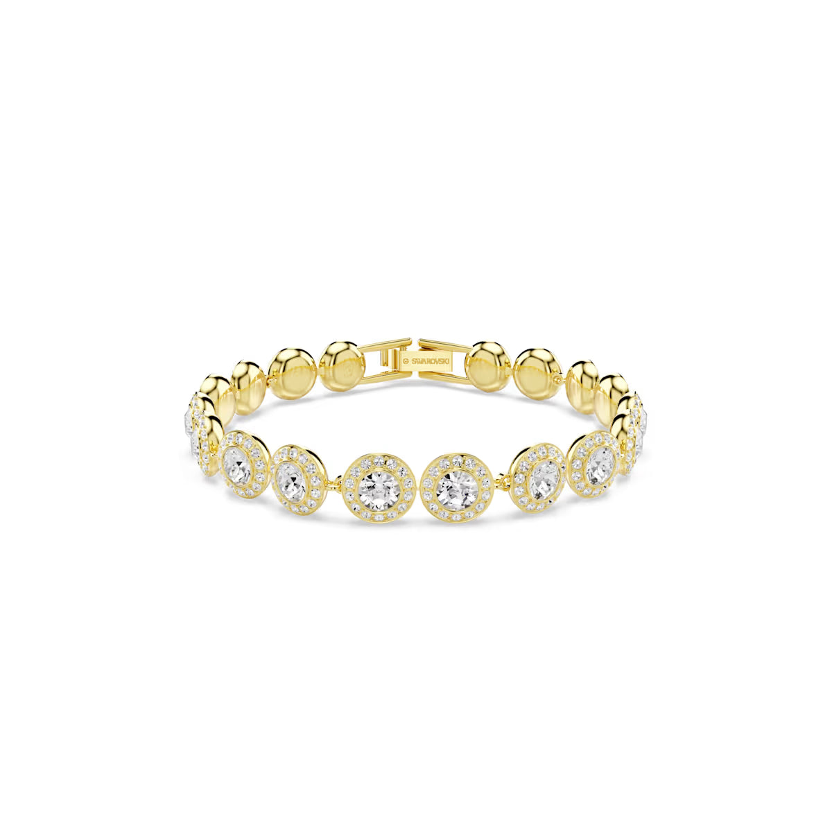 Una Angelic set, Set (3), Round cut, White, Gold-tone plated