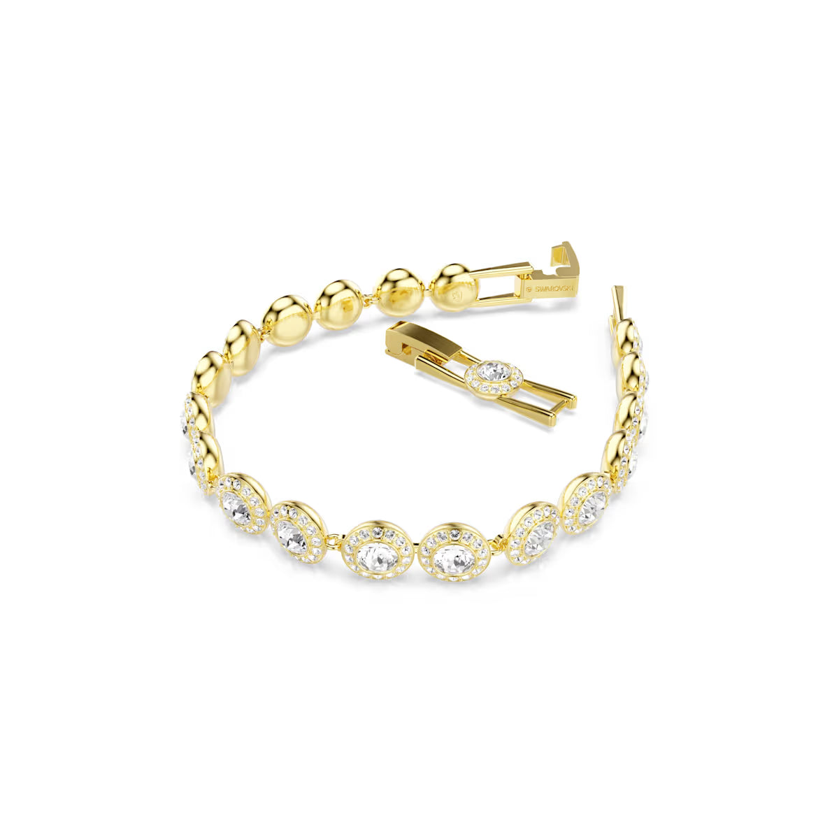 Una Angelic set, Set (3), Round cut, White, Gold-tone plated