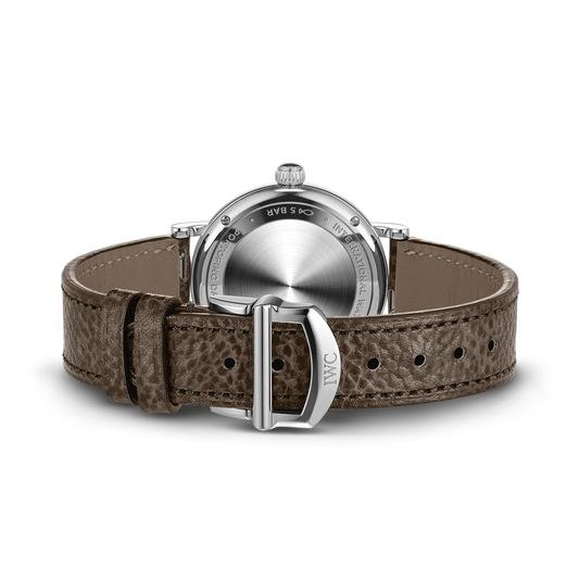 Portofino Automatic Day & Night 34mm Leather Strap Watch