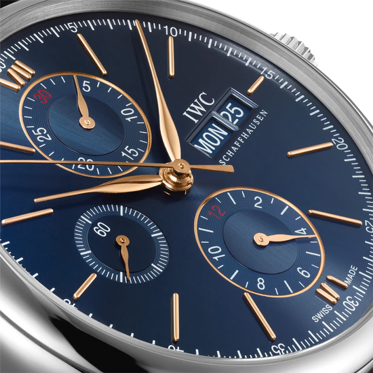 Portofino Chronograph 42mm Automatic Leather Strap Watch