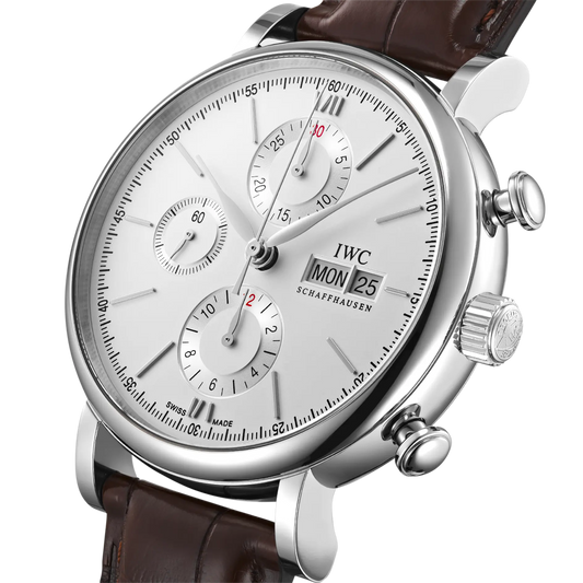 Portofino Chronograph Automatic 42mm Leather Strap Watch