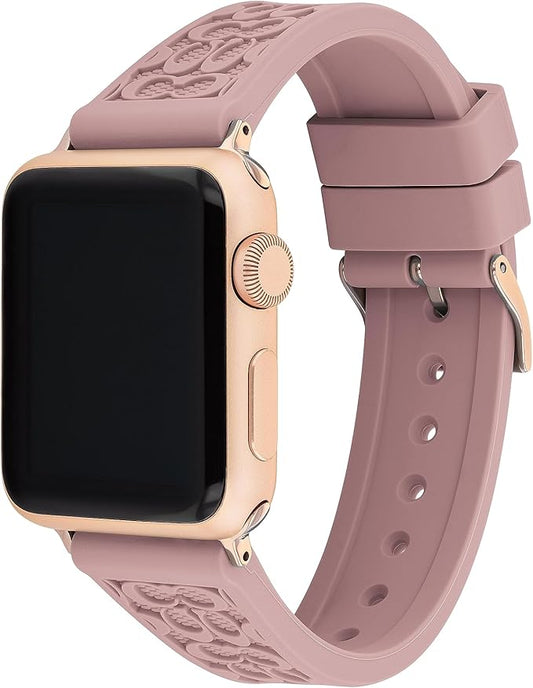 Pink Silicone Apple Watch Strap
