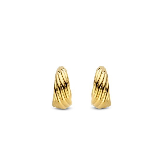 Gold Twisted Hoop Earrings