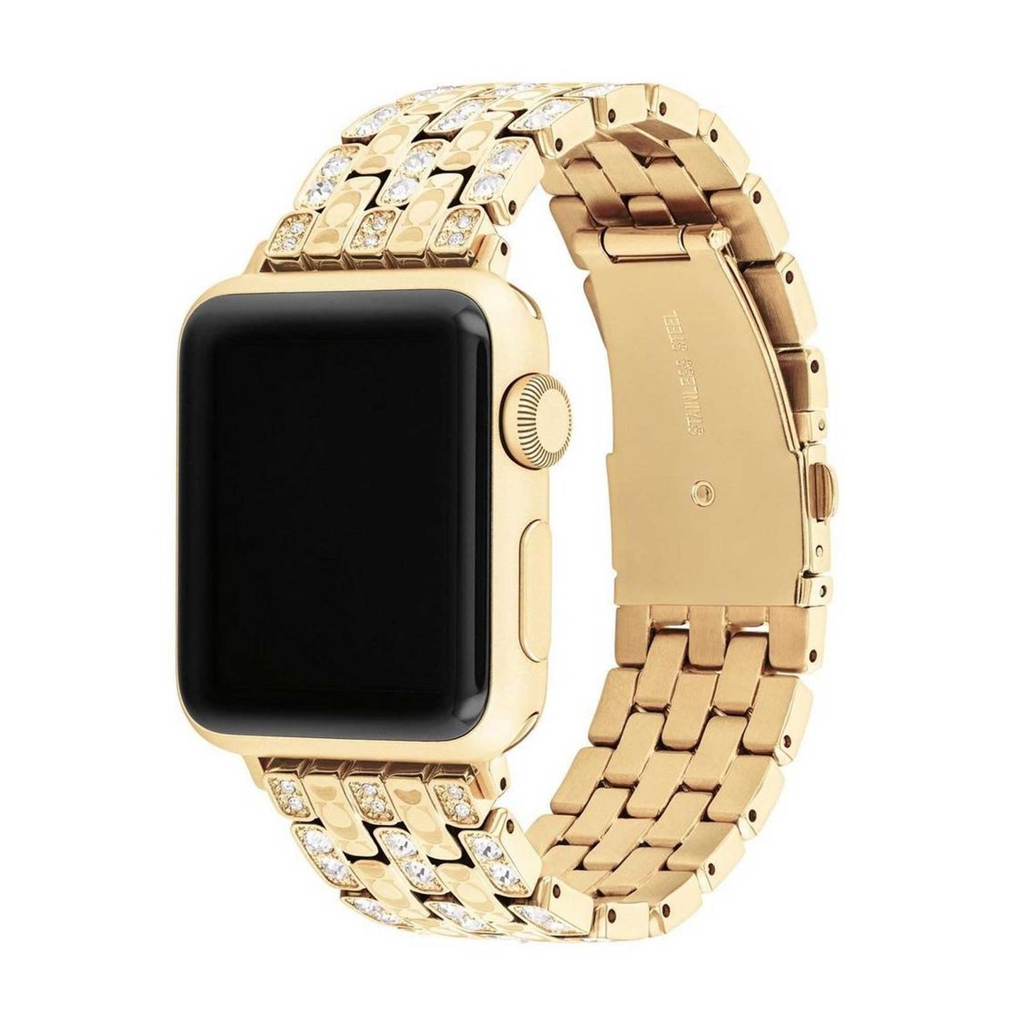 Gold Tone Crystal Apple Watch Strap