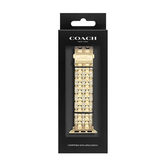 Gold Tone Crystal Apple Watch Strap