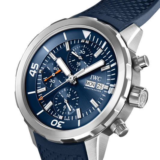 Aquatimer Chronograph 44mm Blue Rubber Strap Watch