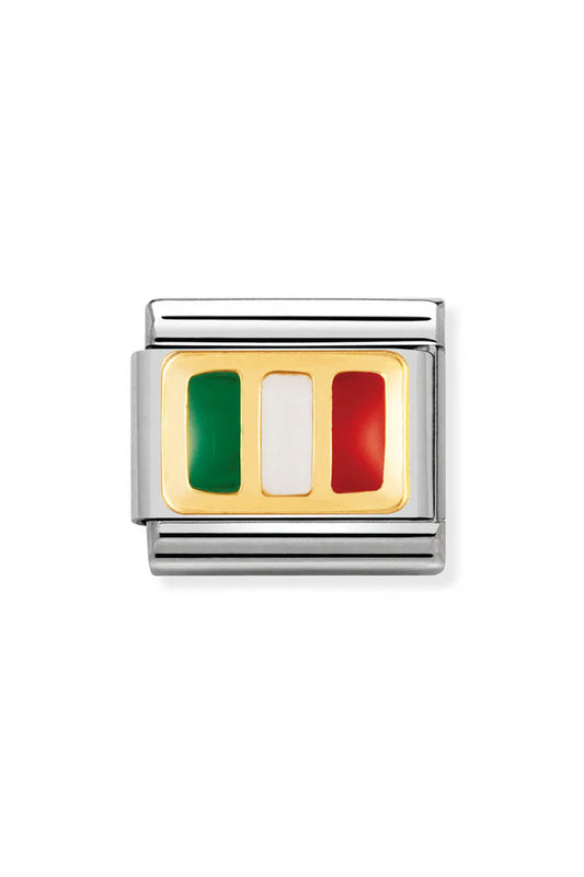Yellow Gold Italy Flag Charm
