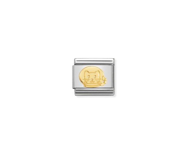 Astronaut Cat Gold Charm